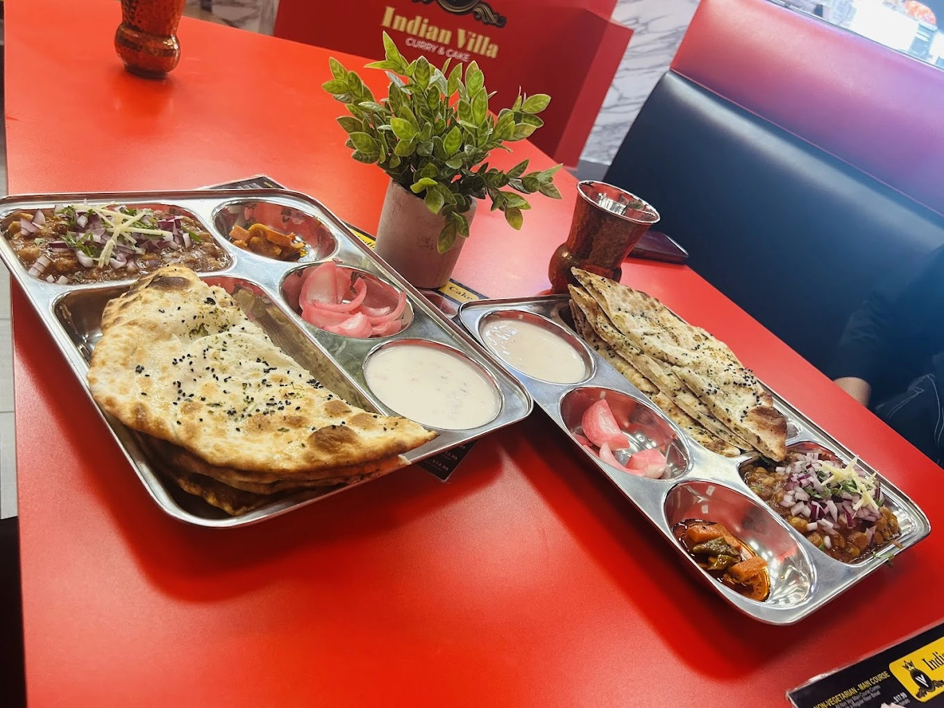 Traditional Indian dishes at Indian Villa Edmonton