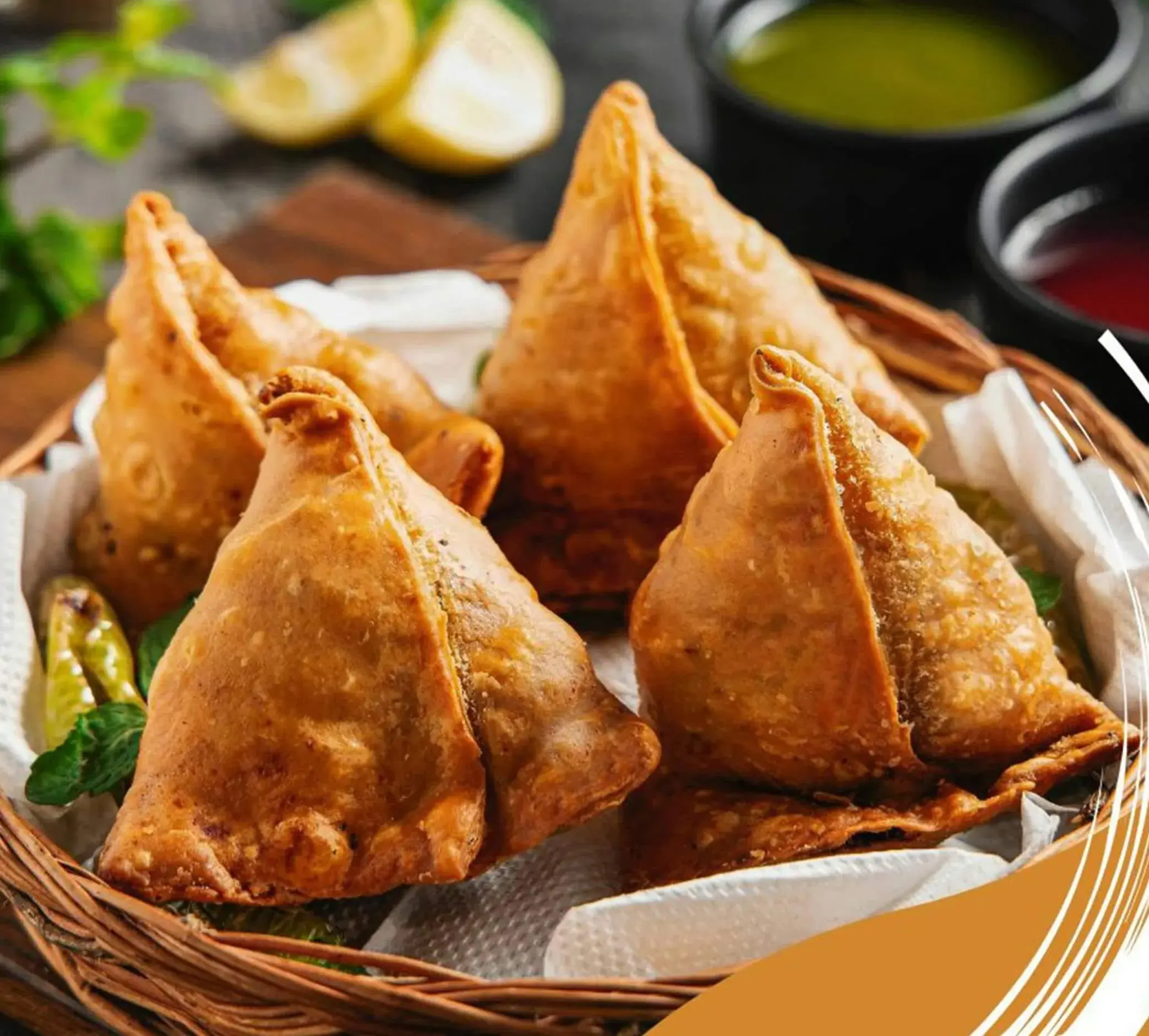 Samosas at Indian Villa Curry N Cake